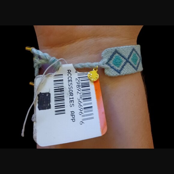 Gorjana Life's A Beach Cheeky Adjustable Woven Endless Summer Blue Bracelet New - Picture 4 of 8